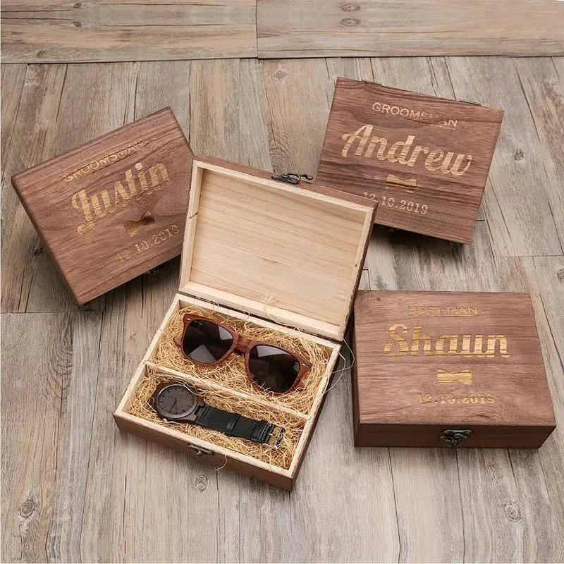 Wood Home Decor -  Purpose Governor Valet |Gift Set Personalized Wooden Watch Best Man Gift wood box