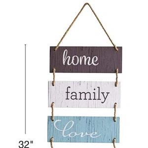 Excello Global Products Large Hanging Wall Sign: Rustic Wooden Decor