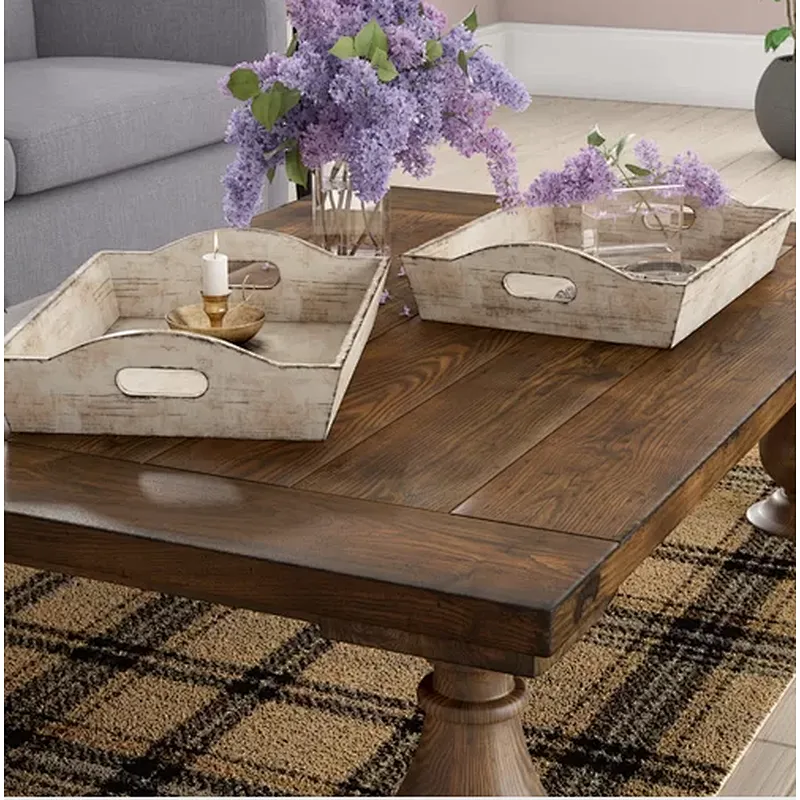 Cheap Tea Breakfast 2 Piece Vanity Tray Set