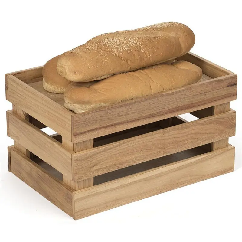Wood Crafted Premium Kitchen Crates & Mover | Fruits & Vegetables-Showcase a selection of baked break or fruit