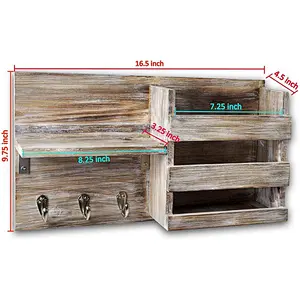 Wooden Wall Mounted Floating Rack Display Shelf Small Things Holder Stand