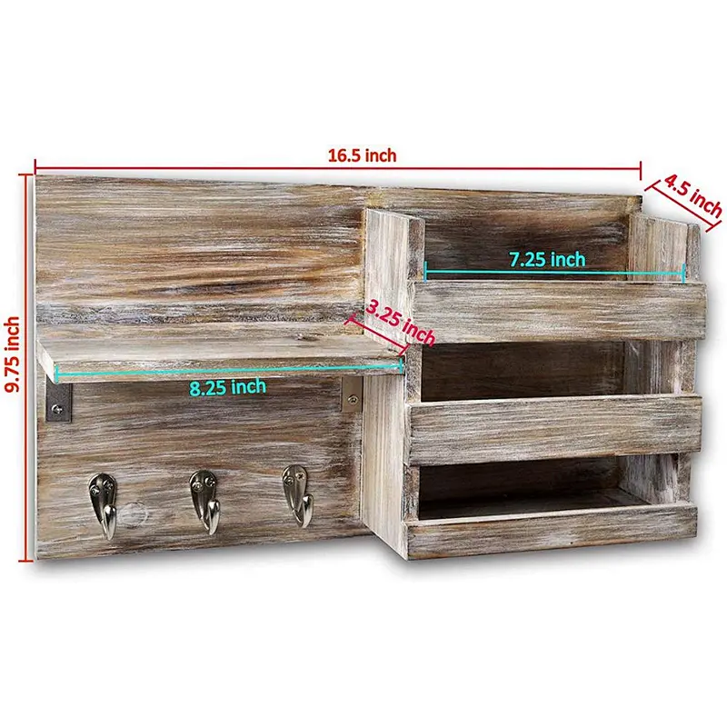 Wooden Wall Mounted Floating Rack Display Shelf Small Things Holder Stand