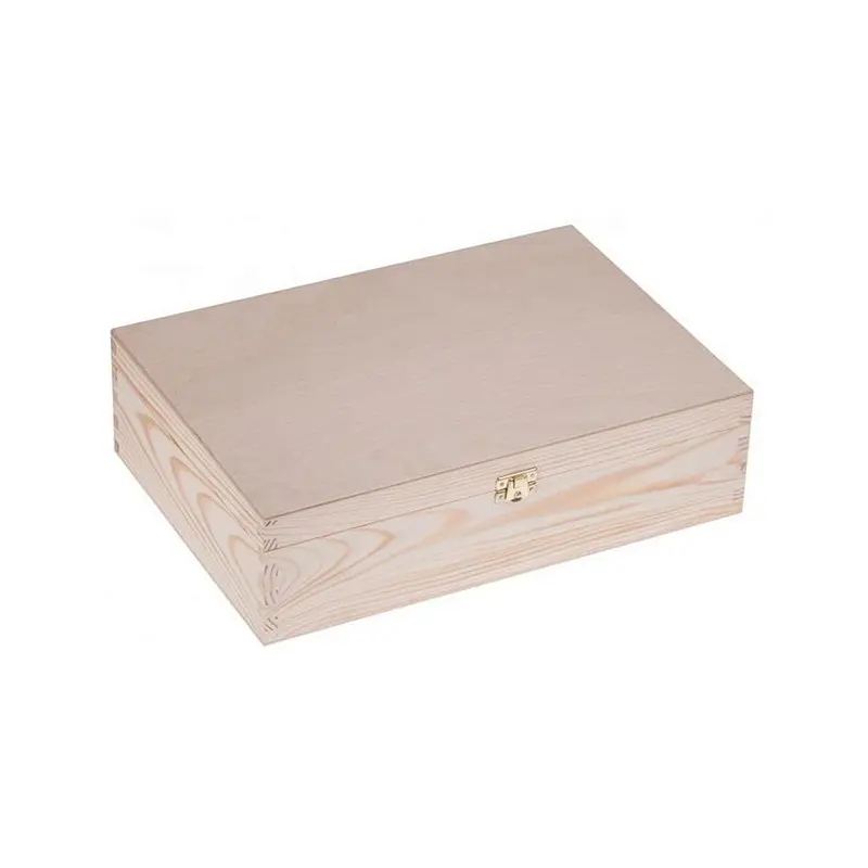 unfinished unpainted plain blank chest wooden box
