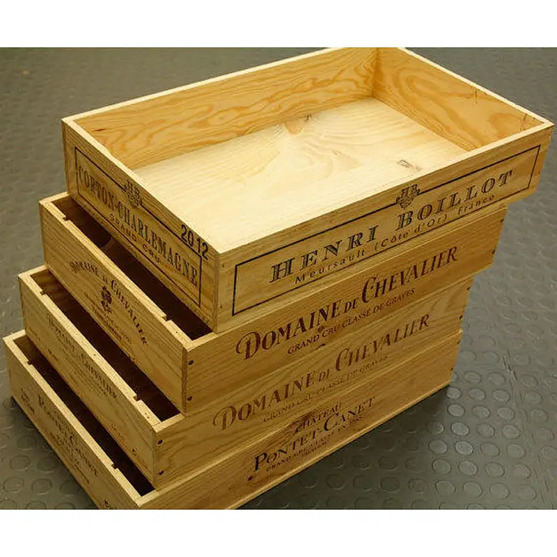 Champagne Wooden Box storage box wooden boxes cheap wooden fruit crates for sale wood box shabby chic wooden crate tray