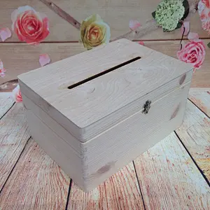 Rustic retro wooden mailbox storage box