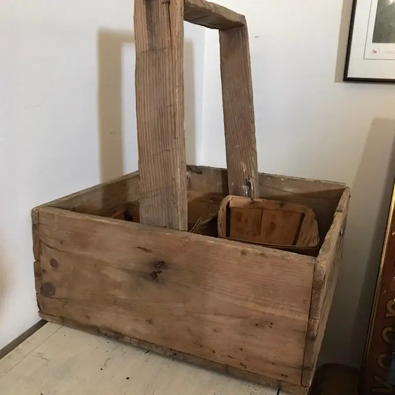 Vintage Portland Fish Basket wooden crate