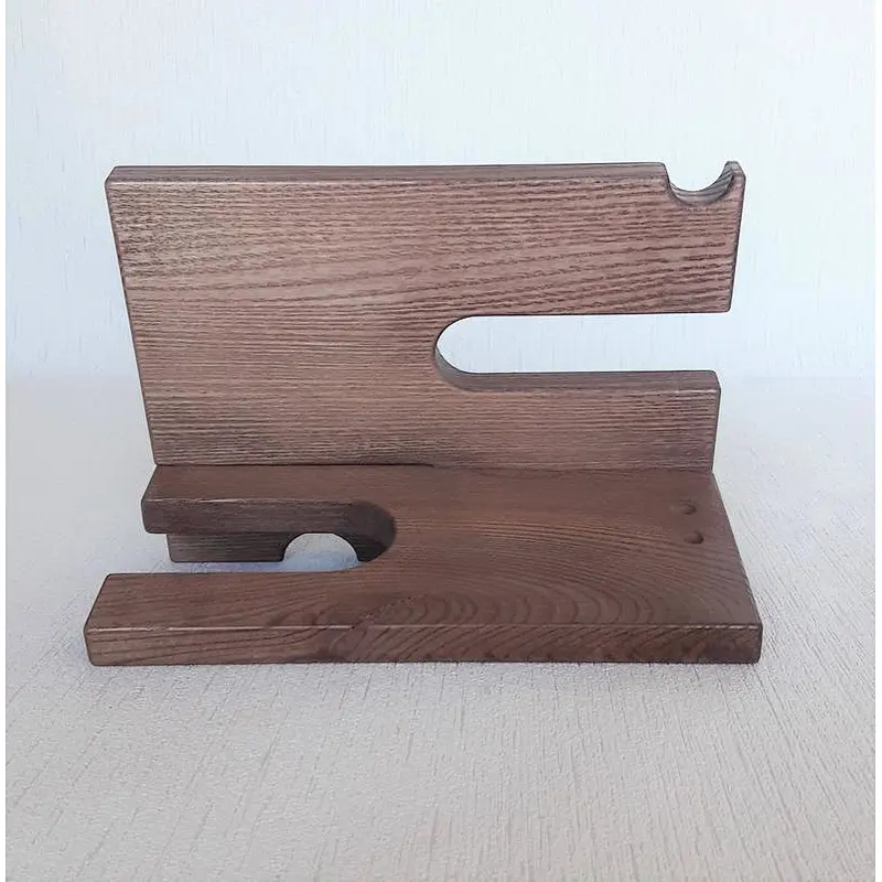 Wood docking station organizer wood phone docking station wireless charge docking station wood