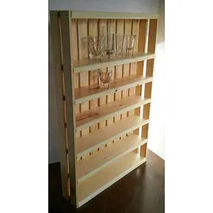Style Spice Rack or Knick Knack Display Wall Hanging-White Wooden Crate
