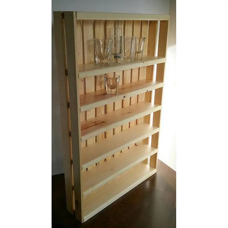 Style Spice Rack or Knick Knack Display Wall Hanging-White Wooden Crate