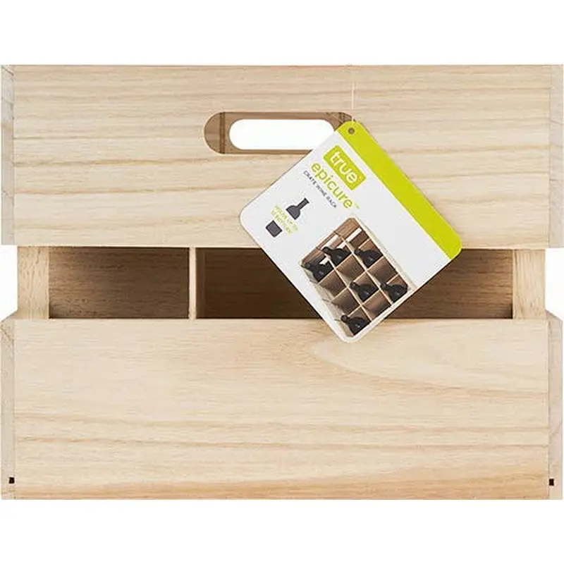 Wooden wine bottle holder, Wine Tote,  Table Top Farmhouse Wine Rack-Wooden Crate Wine Rack