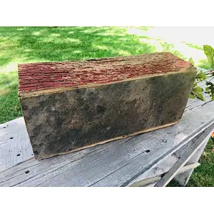 Rustic vintage red crate planter