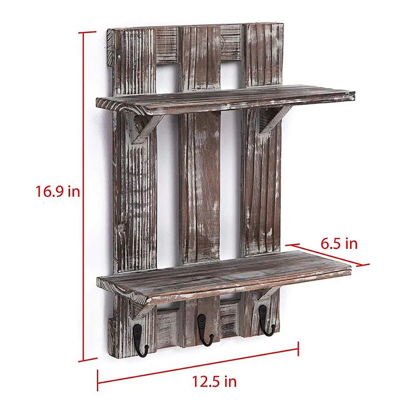 Rustic WallMounted Shelves- Wood Floating Pallet shelf mount wall bracket wood decorative floatingshelves wall mountedshelf wall