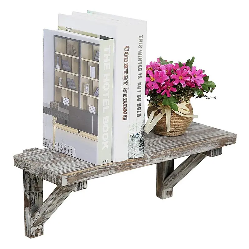 Rustic Decorative Wooden Wall-Mounted Storage Display Shelves,Wall Floating Shelf