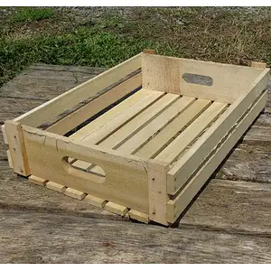 Hot Unfinished wood trays Lock n Flat Crate Serving Tray Wood Large WoodenTrays