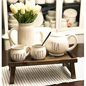 Serving TRAY -Wood Stand, Modern Farmhouse Decor, Bed in Breakfast Tray