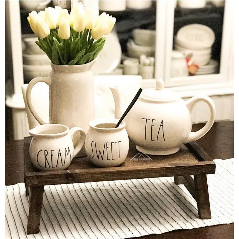 Serving TRAY -Wood Stand, Modern Farmhouse Decor, Bed in Breakfast Tray