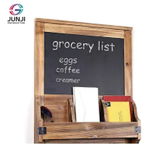 Rustic mail holder and coat key rack wall shelf hanging shelf wood wall wooden wall mount shelf
