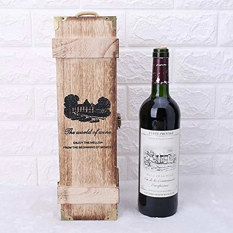 Wooden Wine Tote | Reclaimed Wine Carrier-Personalized wooden wine box, anniversary gift, Rustic Bottle Carrier