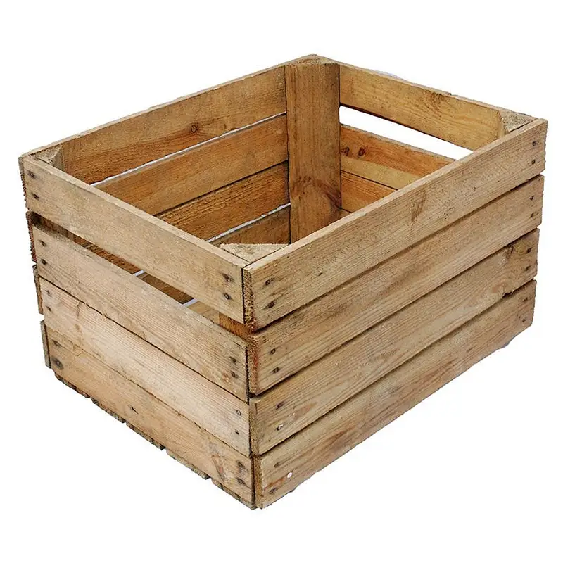 EUROPEAN APPLE CRATE - Vintage Wooden Apple Crate, Rustic Wood Box, Wedding Decor, 2020