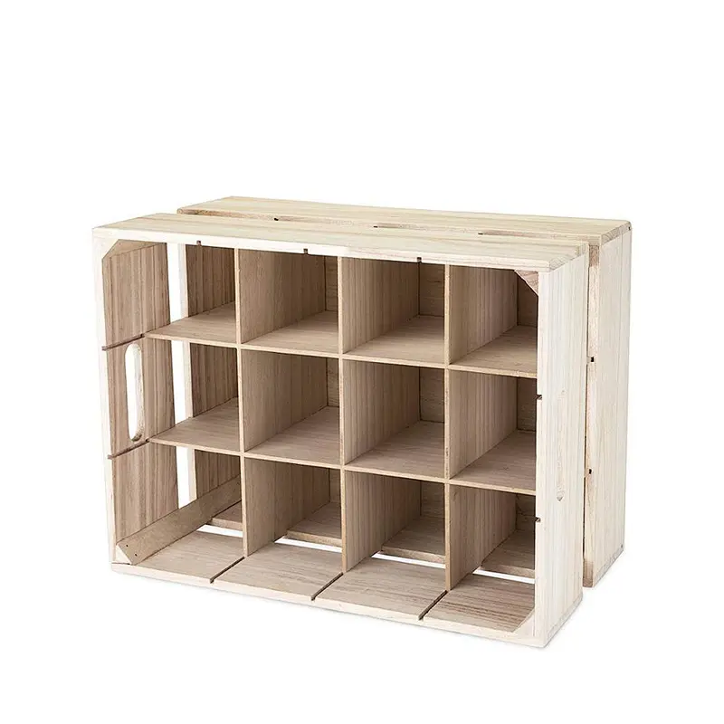 Wooden wine bottle holder, Wine Tote,  Table Top Farmhouse Wine Rack-Wooden Crate Wine Rack