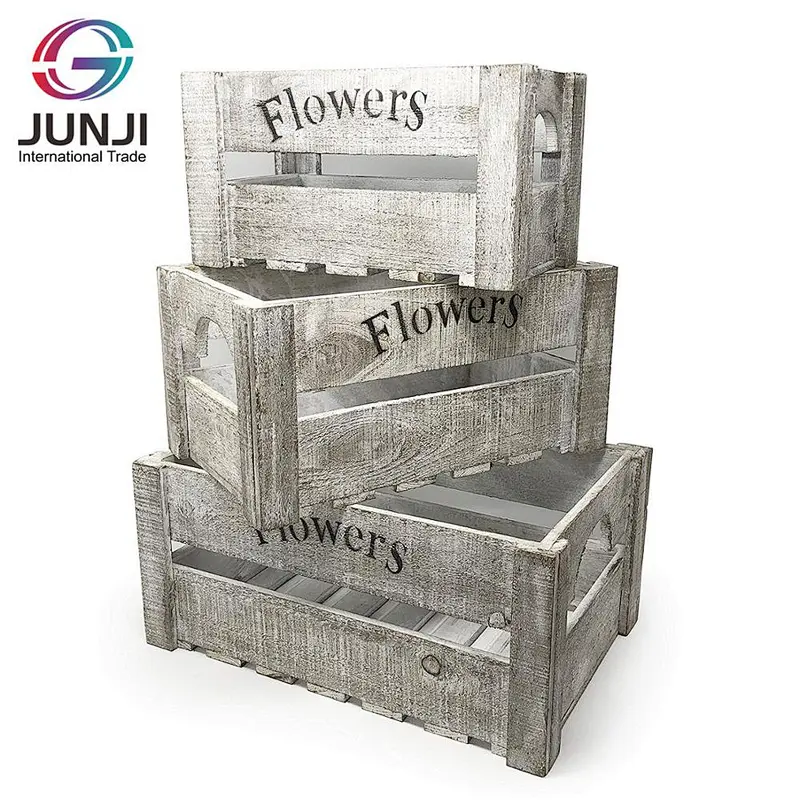 Wooden Boxes Planter Trough for Flower pots - Indoor Outdoor Decoration - Storage Display Boxes