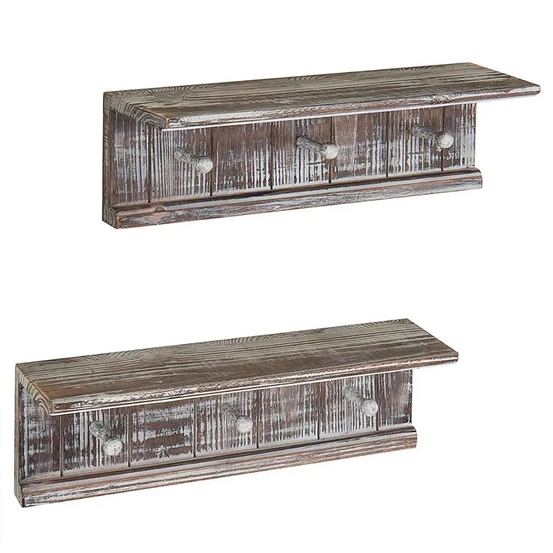 Rustic wood floating wall shelves wall mounted metal shelf home decor wall shelf