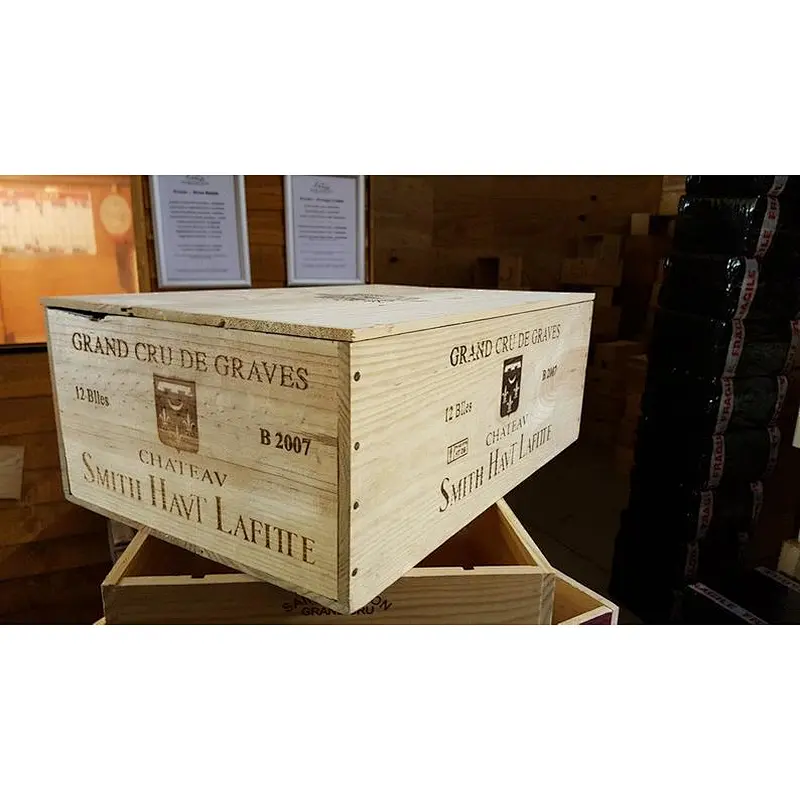 12 Bottle size with Lid - Traditional FRENCH WOODEN WINE Box / Crate / Storage unit - Christmas Hamper, Gift idea
