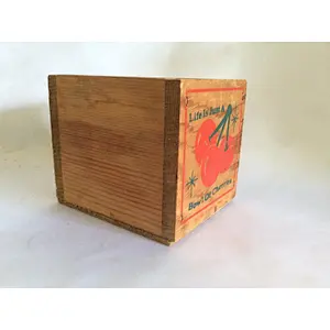 Small Vintage Life is Just a Bowl of Cherries Wood Box