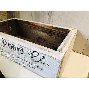 Toilet storage box - toilet paper caddy - back of toilet box - funny bathroom decor - 12