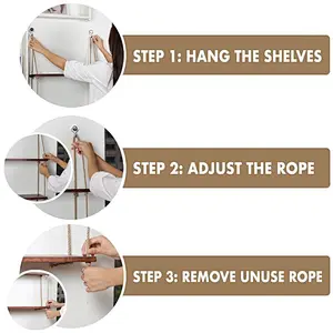 Rustic Ladder Planter Shelf- Rustic Wood and Rope Ladder Shelf, Bathroom Organizer, Entryway Shelf for book