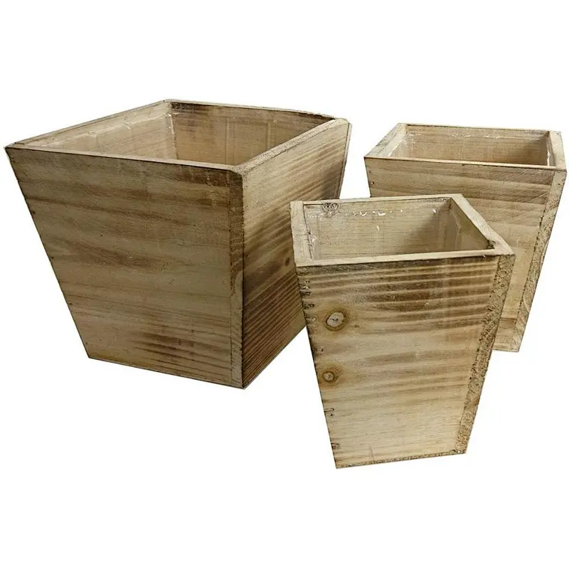 5 Inch Square Flower Holder,  Country Style, Home and Wedding Wood Planter Box