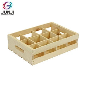 12 Grid Wood Crate Insert storage wooden box