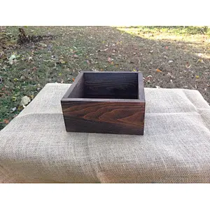 Rustic wooden box small wooden  jewelry box small wooden carved gift box