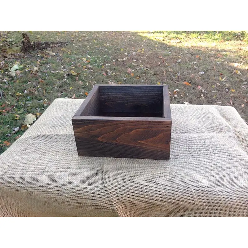 Rustic wooden box small wooden  jewelry box small wooden carved gift box