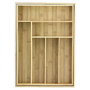 Storage box with Totally Bamboo Expandable Utility Drawer Organizer, 8 Compartments,  Beautiful and Durable Bamboo