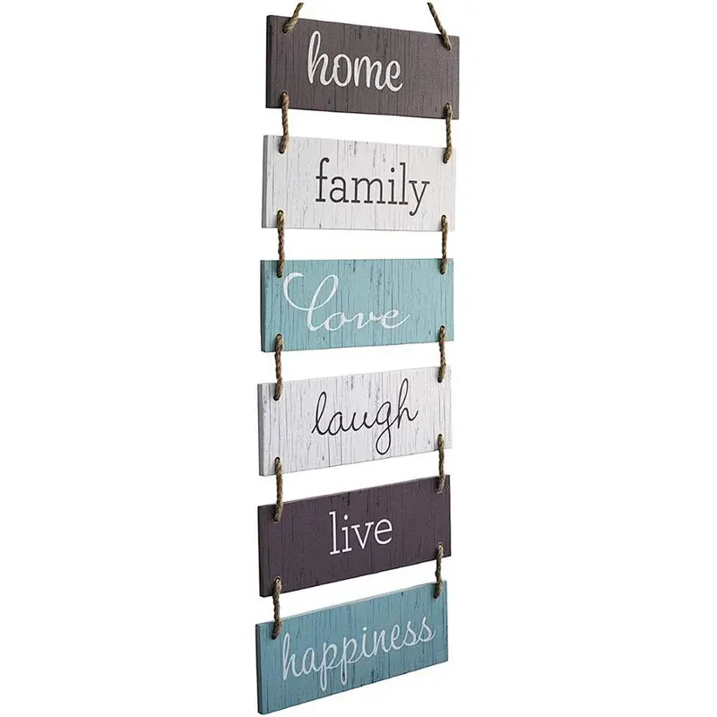 Excello Global Products Large Hanging Wall Sign: Rustic Wooden Decor