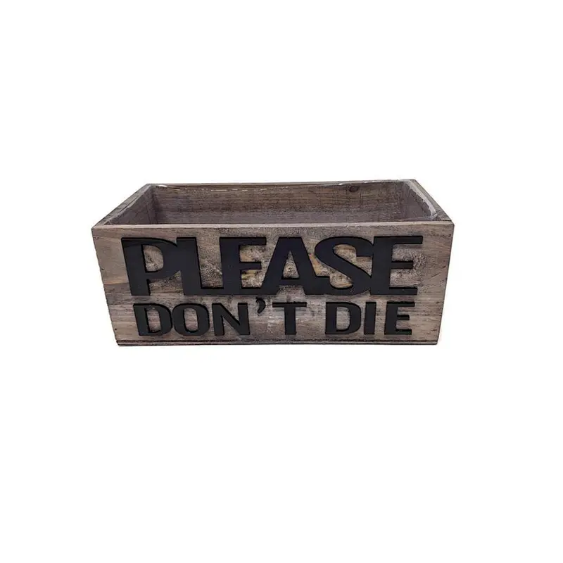 Decorative Box, Wood Planter Box, Funny Planter