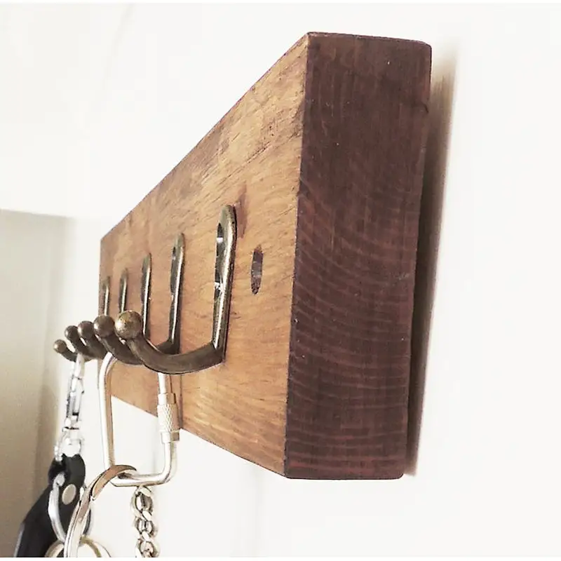 wooden key holder, entryway hanger, wooden wall hook
