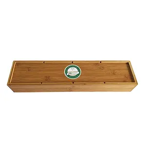 Rectangular Wooden (Bamboo) Window Planter Box Four-sectioned Tray for Succulents Herbs And Flowers