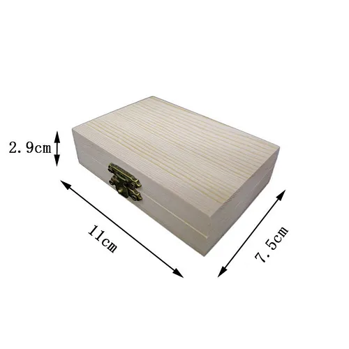 2 Pack Wooden Gift Box For Jewelry Earrings Necklace Bracelet Storage Organizer