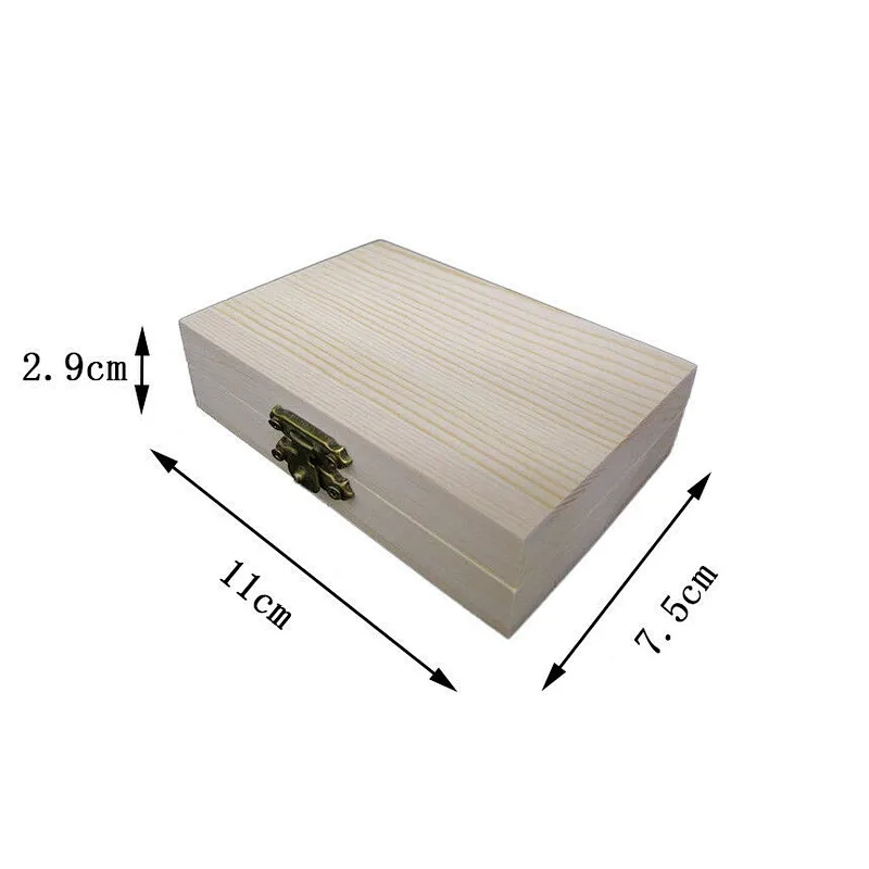 2 Pack Wooden Gift Box For Jewelry Earrings Necklace Bracelet Storage Organizer
