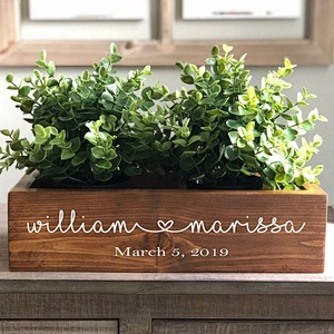 Rustic Medium Wood Planter Box Wedding Decor, Wedding Decor, Rustic Wedding Centerpiece