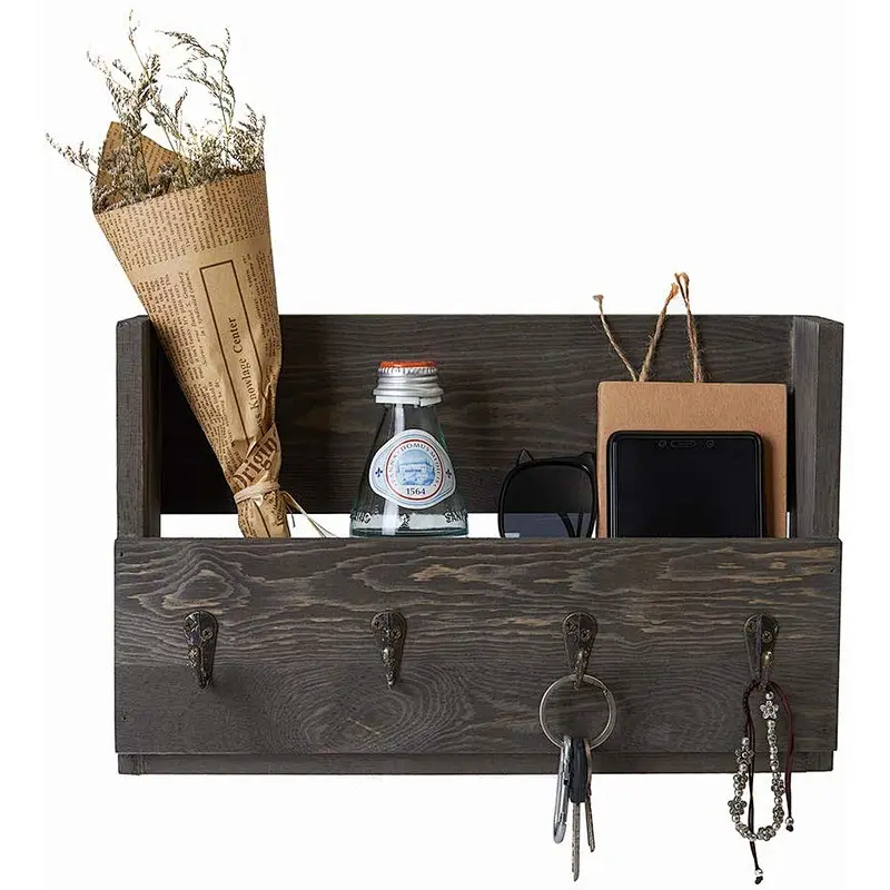 Rustic shelf mount wall bracket wood decorative corner wall mount shelf wooden wall mount shelf