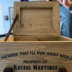 rustic whiskey box treasure chest wedding card holder personalised gift for men vintage wood