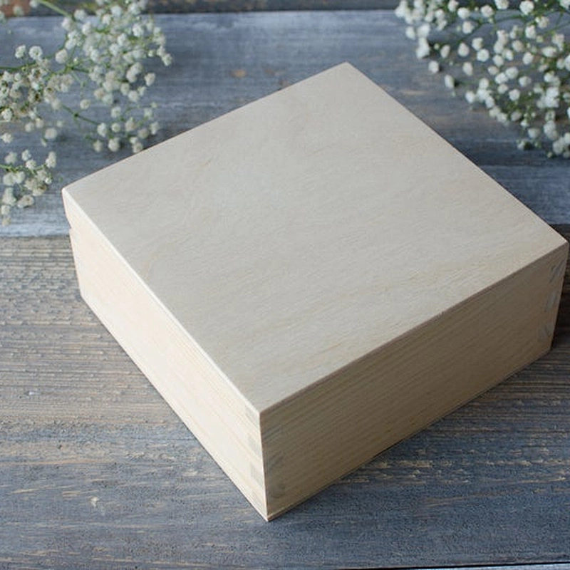 Big unfinished wooden box from natural wood, great for decoupage 2020