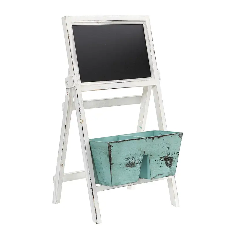 Farmhouse Multipurpose Bin and Chalkboard Stand