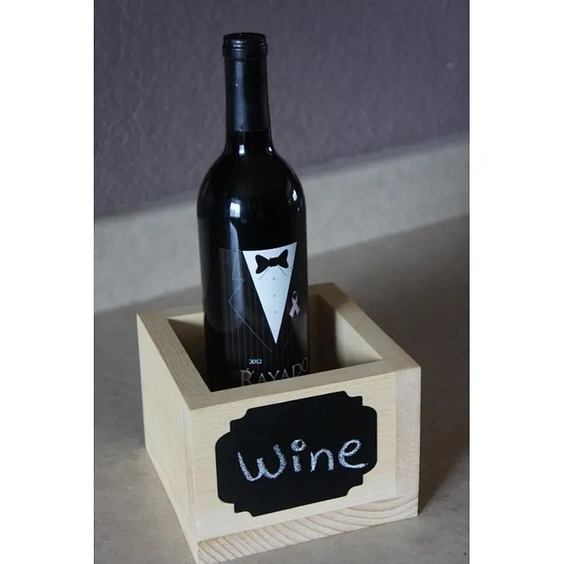 2020 Desk Organizer Wood box with reusable chalkboard design to write with chalk on