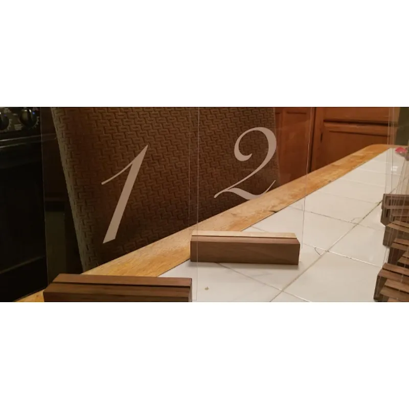 Custom Wooden Holder for Acrylic Sign Place Card Holder Walnut Wood Table Numbers Stands