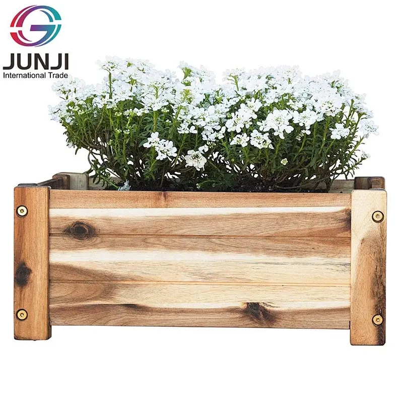 Wooden Planter Box Rectangle Shape for Garden Patio or Window