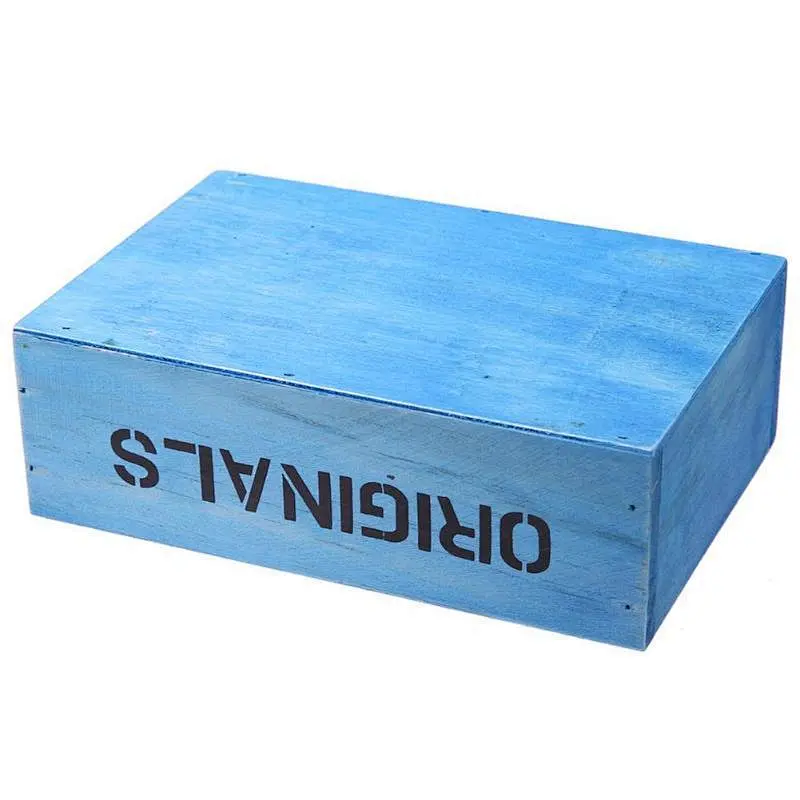Rustic Antique Wooden Storage Box Vintage Crates Trugs Desktop Stationery Organizer Home